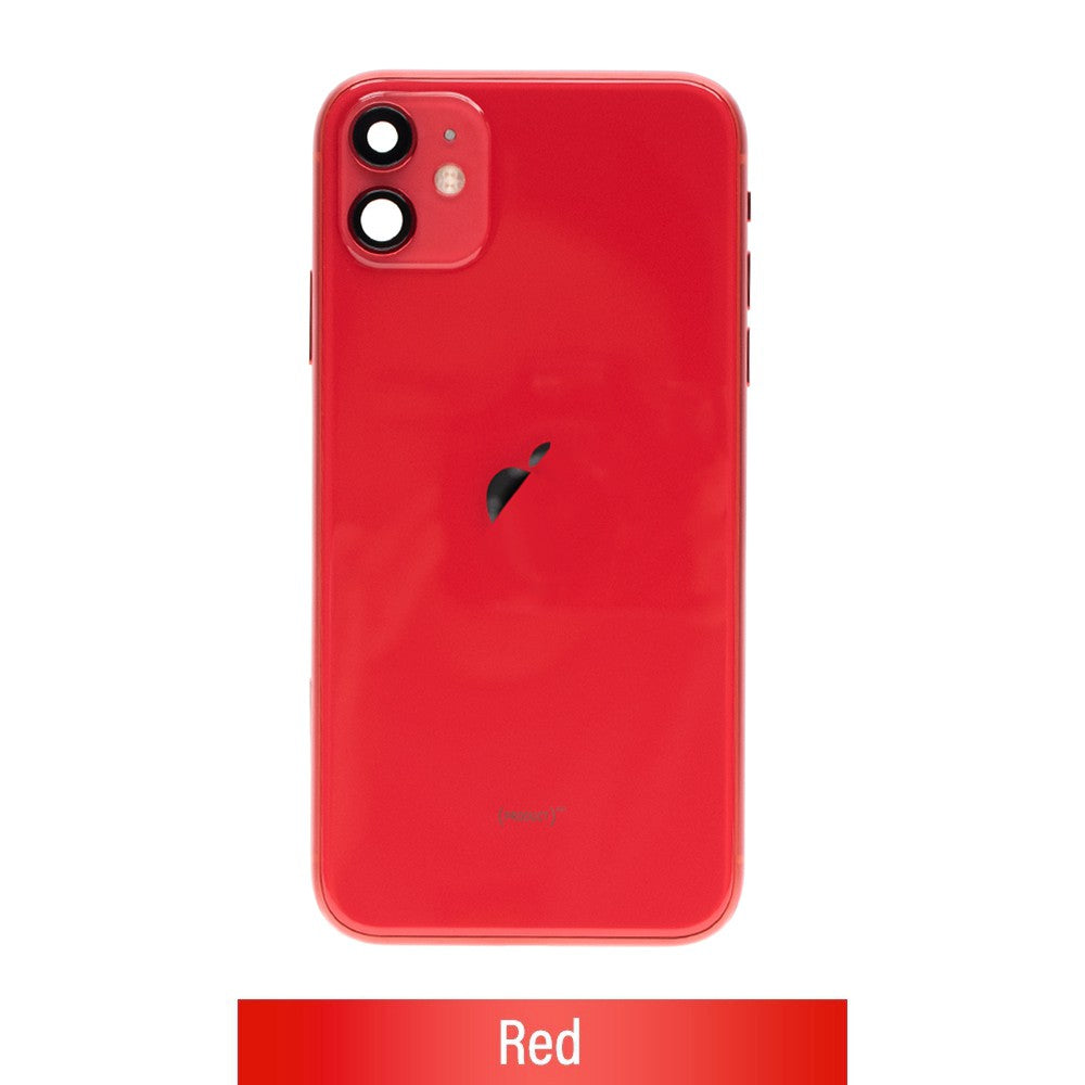Rear Housing with Full Set Parts for iPhone 11-Red (Purple) Rear Housing with Full Set Parts for iPhone 11-Red (Purple)